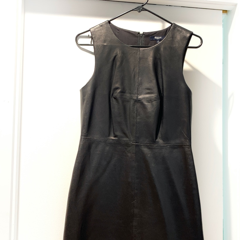 RARE Madewell Leather Shift Dress - Sz4 - NWOT